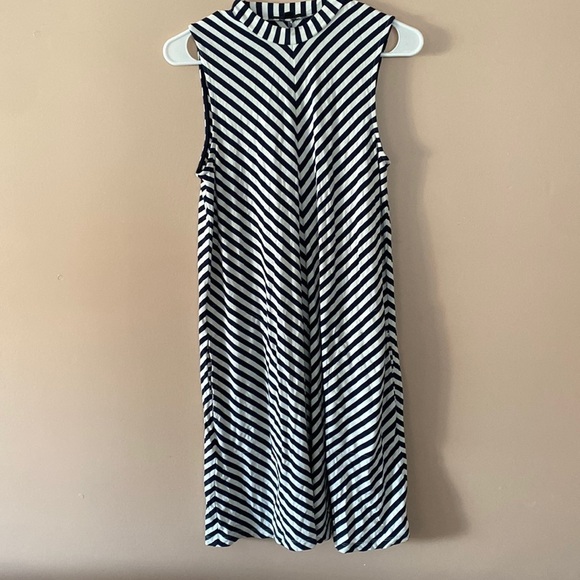 J Crew Striped Navy & White tank dress - Picture 1 of 5